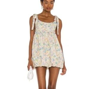 Lovers + Friends Womens Floral Print Balloon Mini Dress Multicolor Size XS